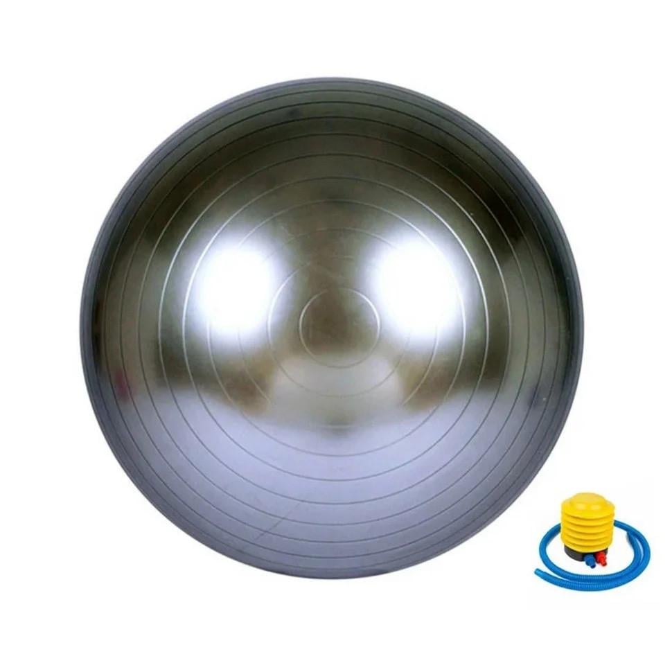 Мяч для фитнеса с насосом латекс 85 см до 150 кг Серый (2662575385)