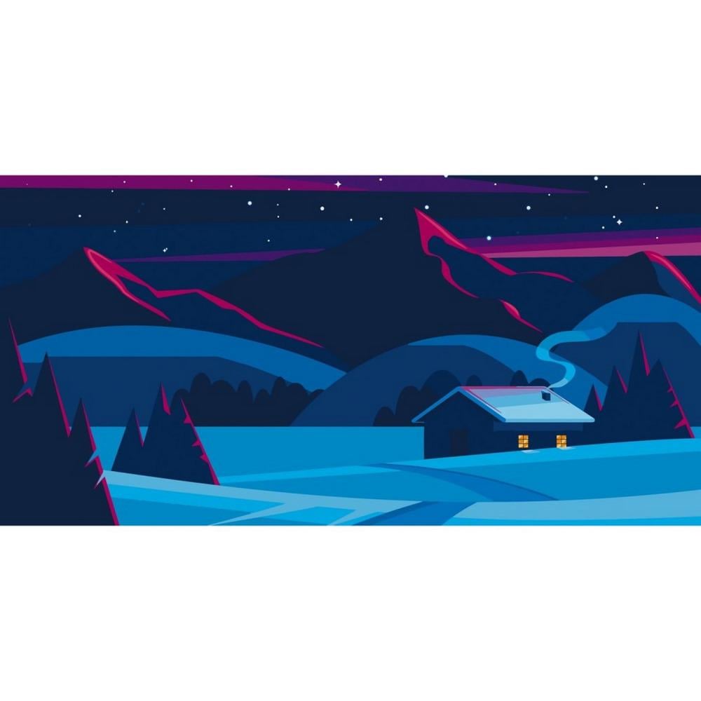 Картина по номерам Brushme Зимняя тишина 40x80 см Разноцветный (PM-194-K-873)