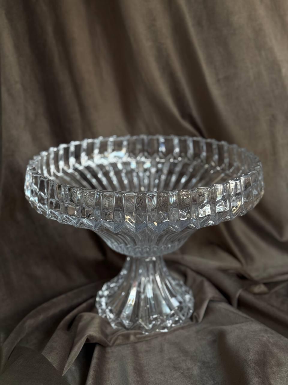 Фруктовница YIWU стеклянная 29х22 см Прозрачный (HP-19-17)