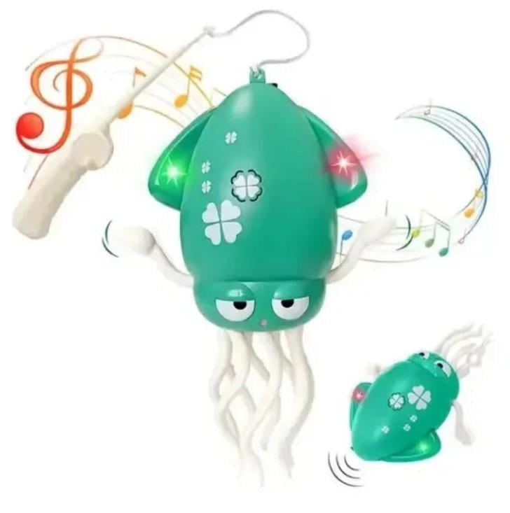 Интерактивная игрушка для детей Tummy Time Кальмар танцующий Зеленый (2104618659) - фото 10
