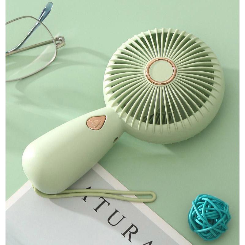 Вентилятор мини с аккумулятором и зарядкой через USB MINI FAN ZB103 Зеленый - фото 2