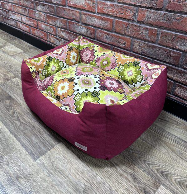 Лежак для котів та собак Comfort Home модель 2 Carpet rose 50х40 см