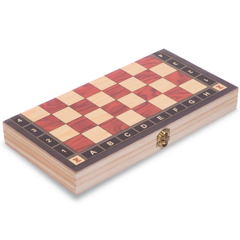 Набор настольных игр из дерева на магнитах ZOOCEN ZC024A 3в1 24x24 см