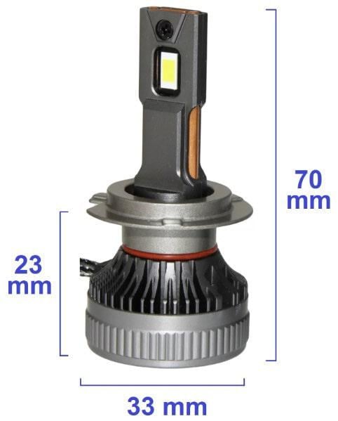 Автолампи QLine DualVision LED 65W H7 24V 6000K 2 шт. - фото 3 Автолампи QLine DualVision LED 65W H7 24V 6000K 2 шт. - фото 3