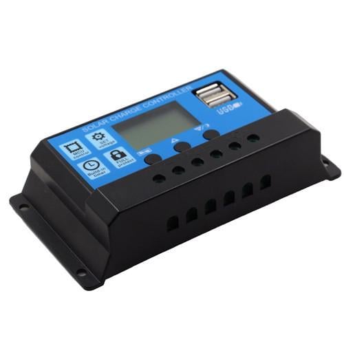 Контролер заряду сонячної батареї KW1230 ШІМ 12/24V 30А Black/Blue (284544) Контролер заряду сонячної батареї KW1230 ШІМ 12/24V 30А Black/Blue (284544)