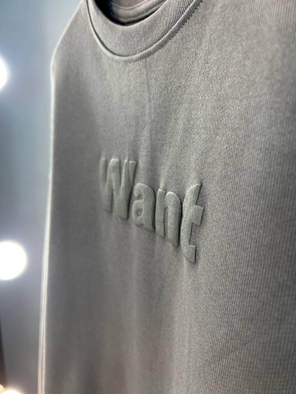 Світшот жіночий U S 293 WANT широкий попереду OS Графітовий (1514) - фото 7