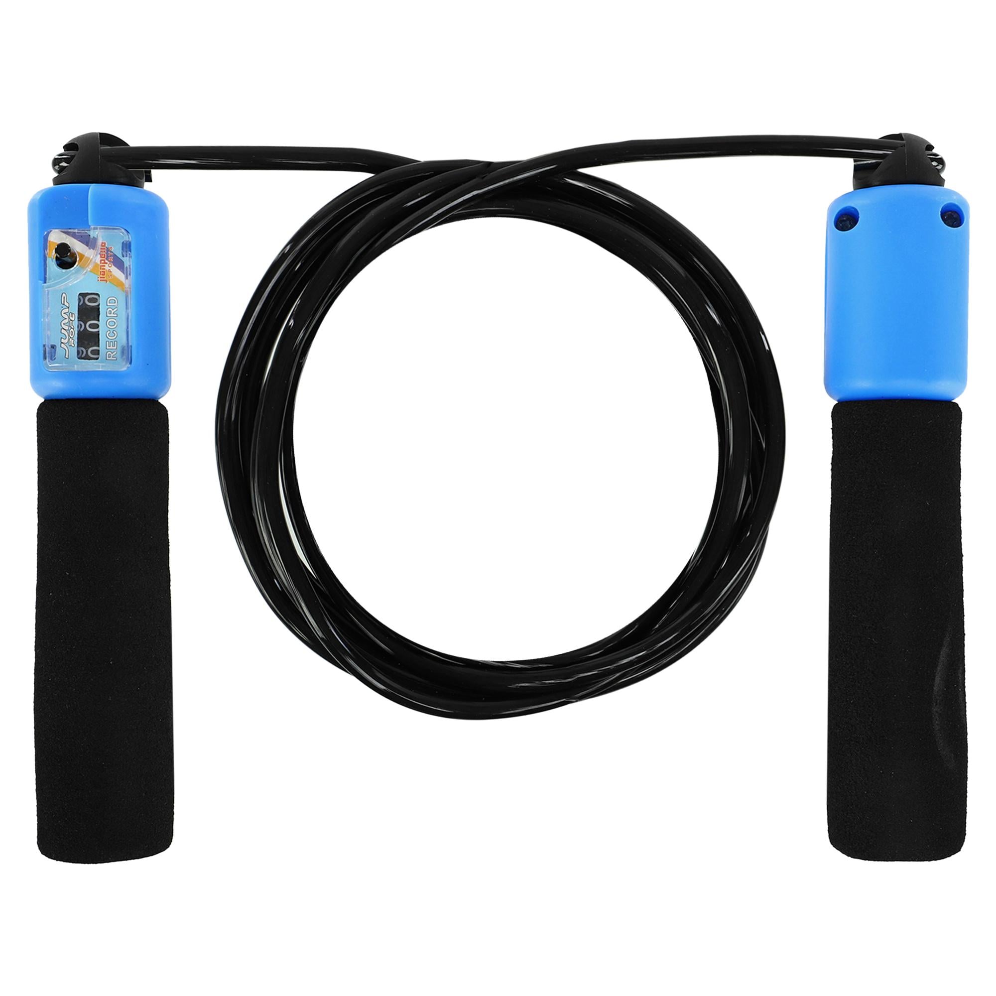 Скакалка со счетчиком SP-Sport FI-2512 с PVC жгутом 2,8 м d 5 мм Черно-синий (FI-2512)