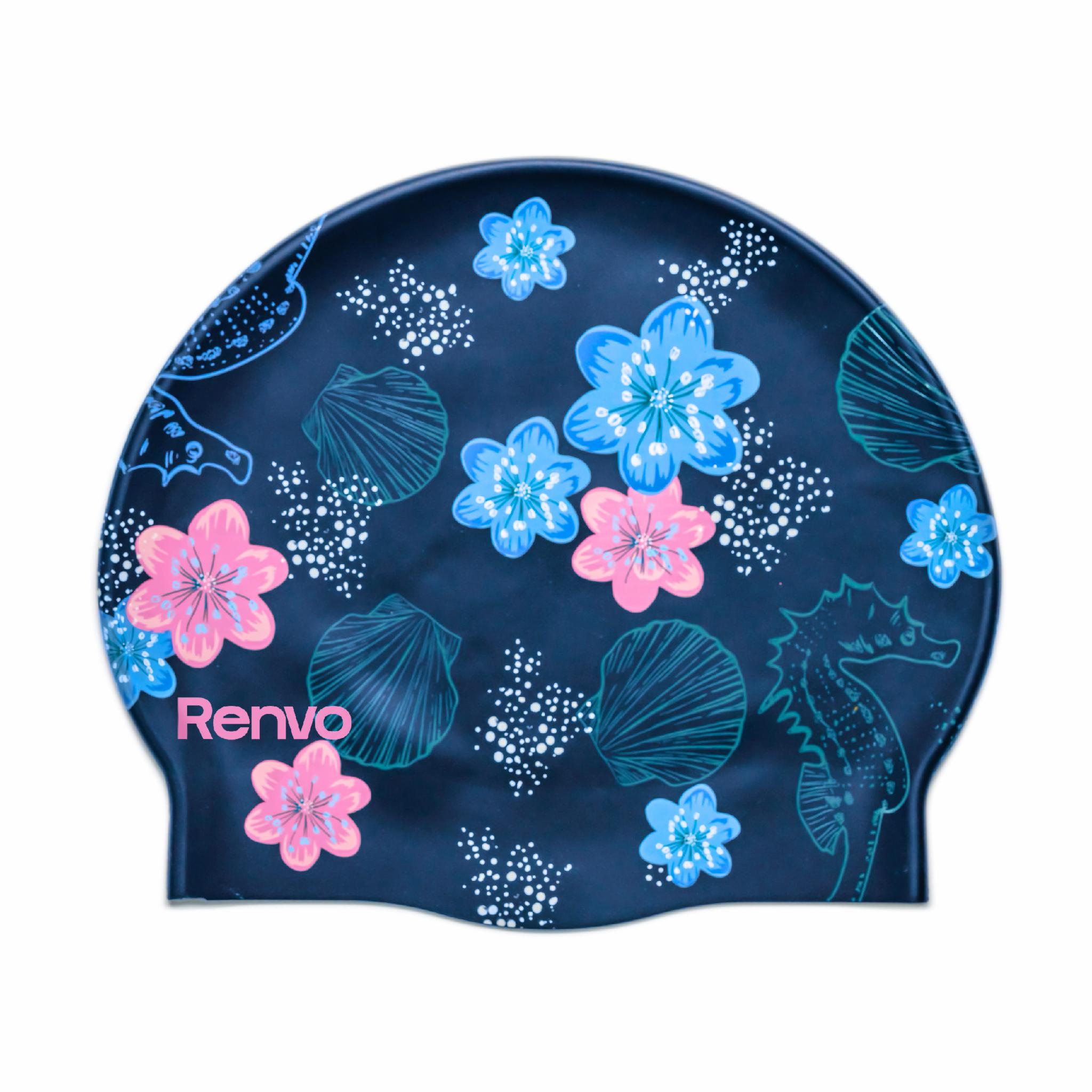 Шапочка для плавания взрослая Renvo Kerio Shells Уни OSFM Синий (2SC150-0406)