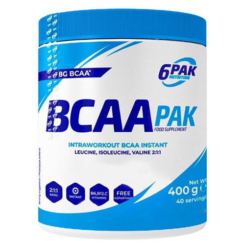 Амінокислота BCAA для спорту 6PAK Nutrition BCAA Pak 400 г 40 порцій Lychee Grapes