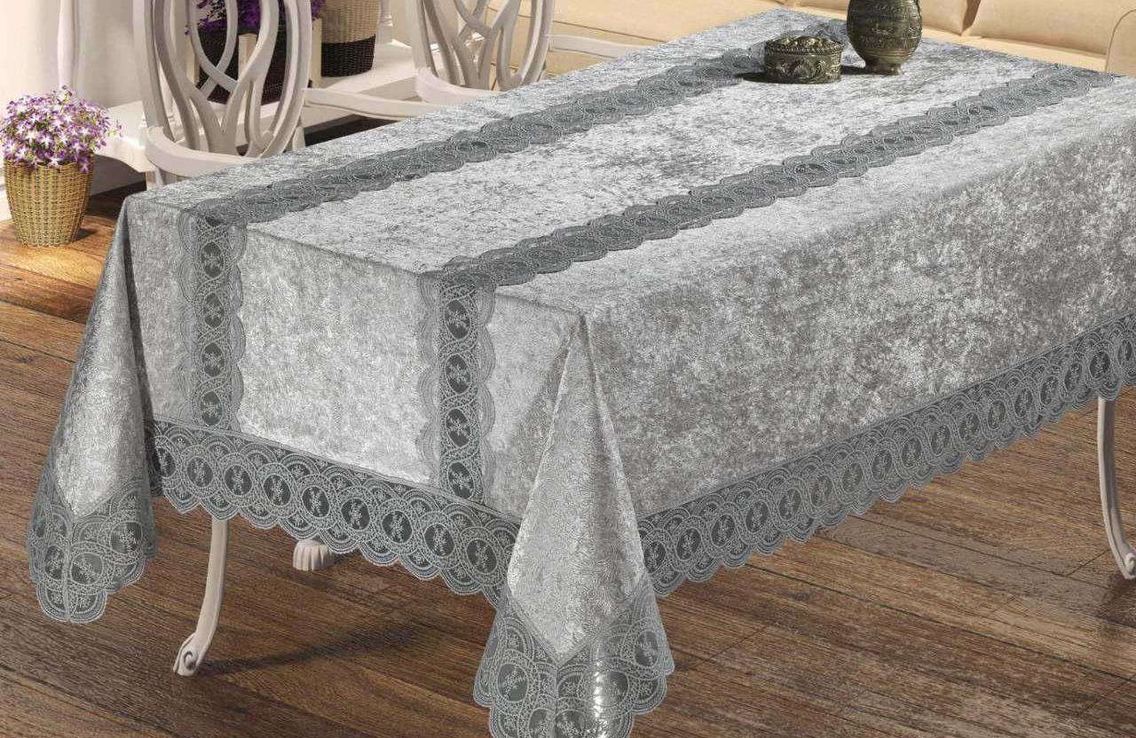 Скатерть велюровая Maison Royale 160x220 Defne Grey (01MR34P160220K05)