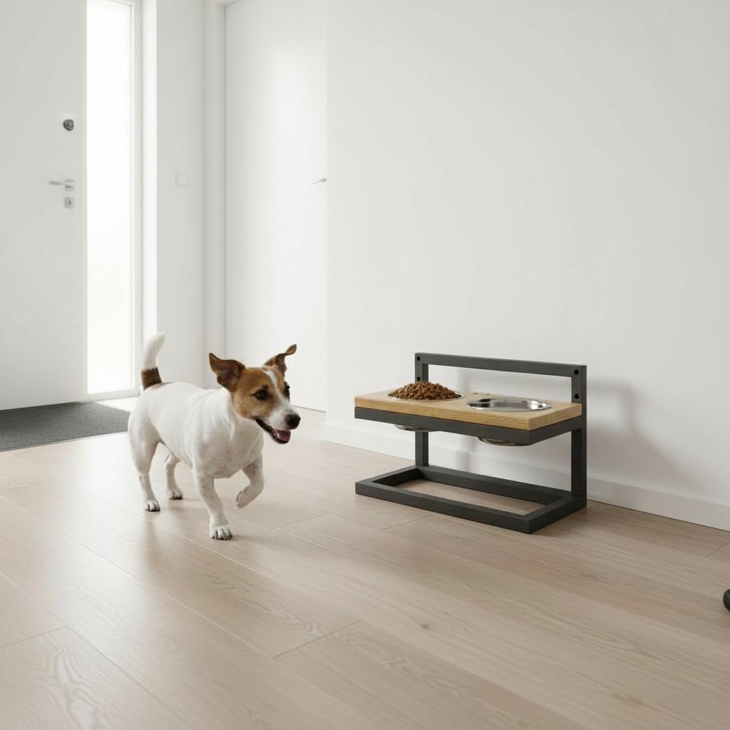 Миски на регулируемой подставке для маленьких собак Hollky Flex S 2х0,45 л (FS-422523-GRNT)