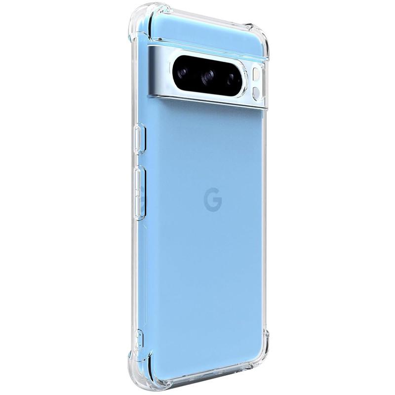 Противоударный TPU чехол GETMAN Ease logo усиленные углы Full Camera для Google Pixel 8 Pro Бесцветный (прозрачный)
