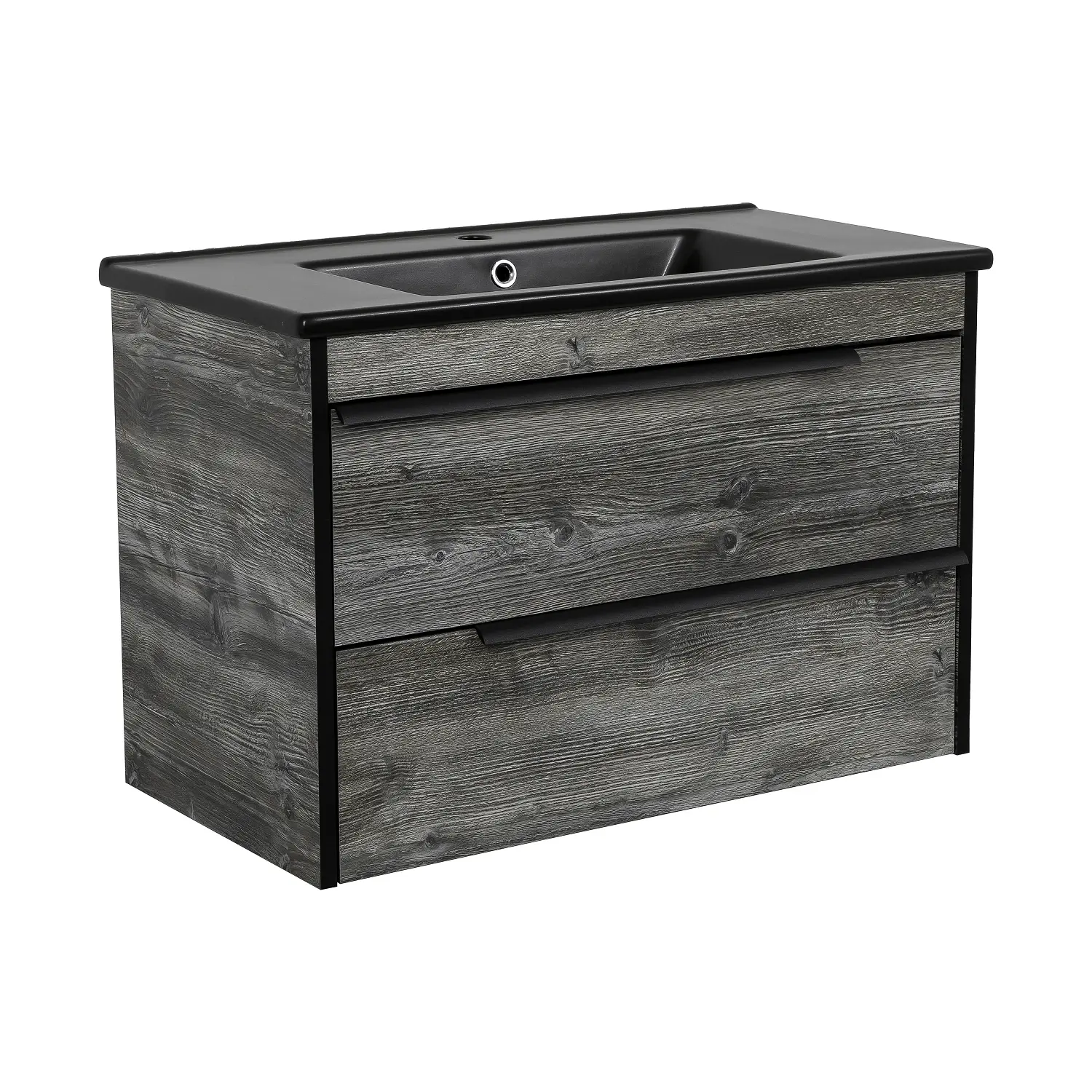 Тумба для ванной Aqua Rodos Loft-Neo 850x450 универсальная с умывальником CeraStyle Arte 85 Дуб морас (АР000082566)