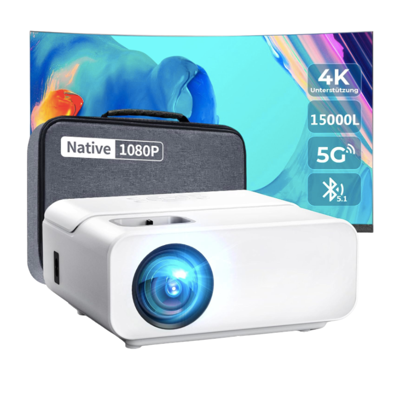 Проектор Movie Projector C12 Full HD Wi-Fi Bluetooth 5G - фото 2