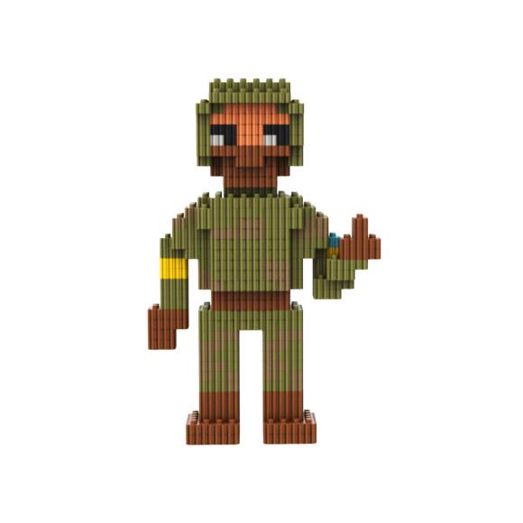 Конструктор Vita Toys Pixel Heroes Украинский защитник VTK0047 374 детали