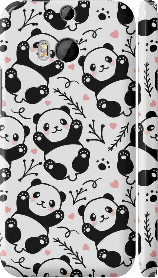 Чехол на HTC One M8 Панды (4318m-30-42517)