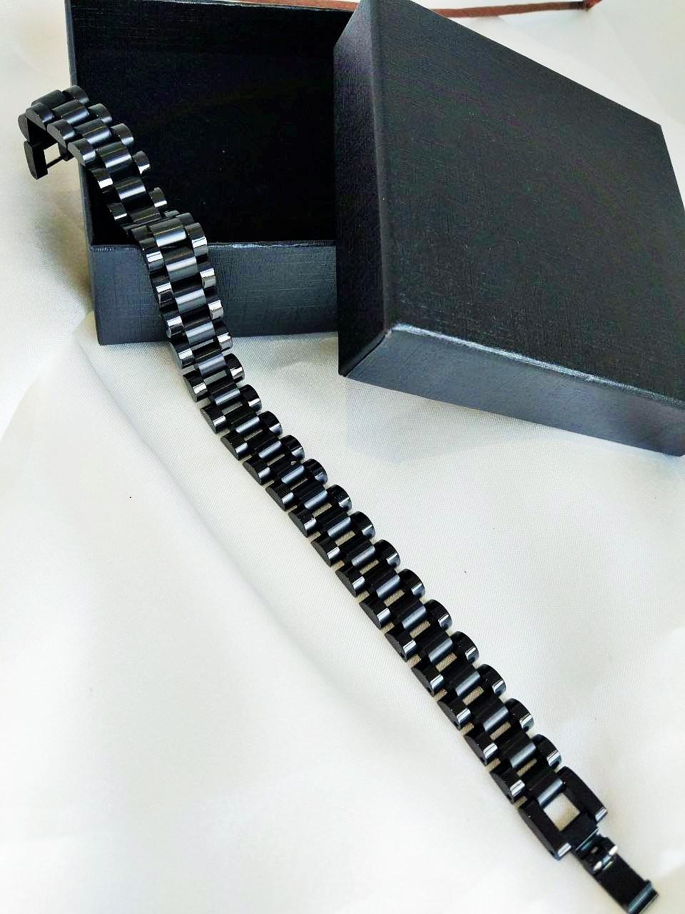 Браслет мужской из нержавеющей стали 21 см (BR42BE) Браслет мужской из нержавеющей стали 21 см (BR42BE)