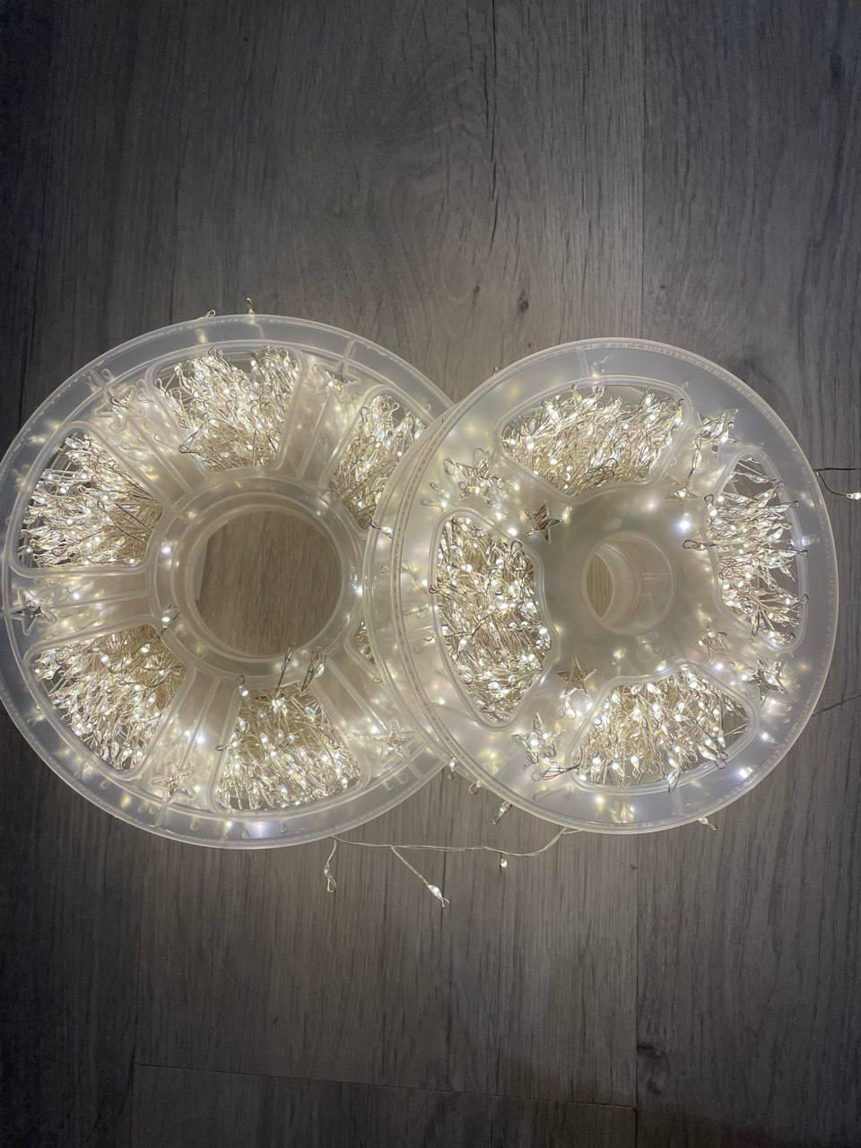 Гирлянда Мишура 100 м 3000 LED Белый теплый/Зеленый провод (75645) - фото 4 Гирлянда Мишура 100 м 3000 LED Белый теплый/Зеленый провод (75645) - фото 4