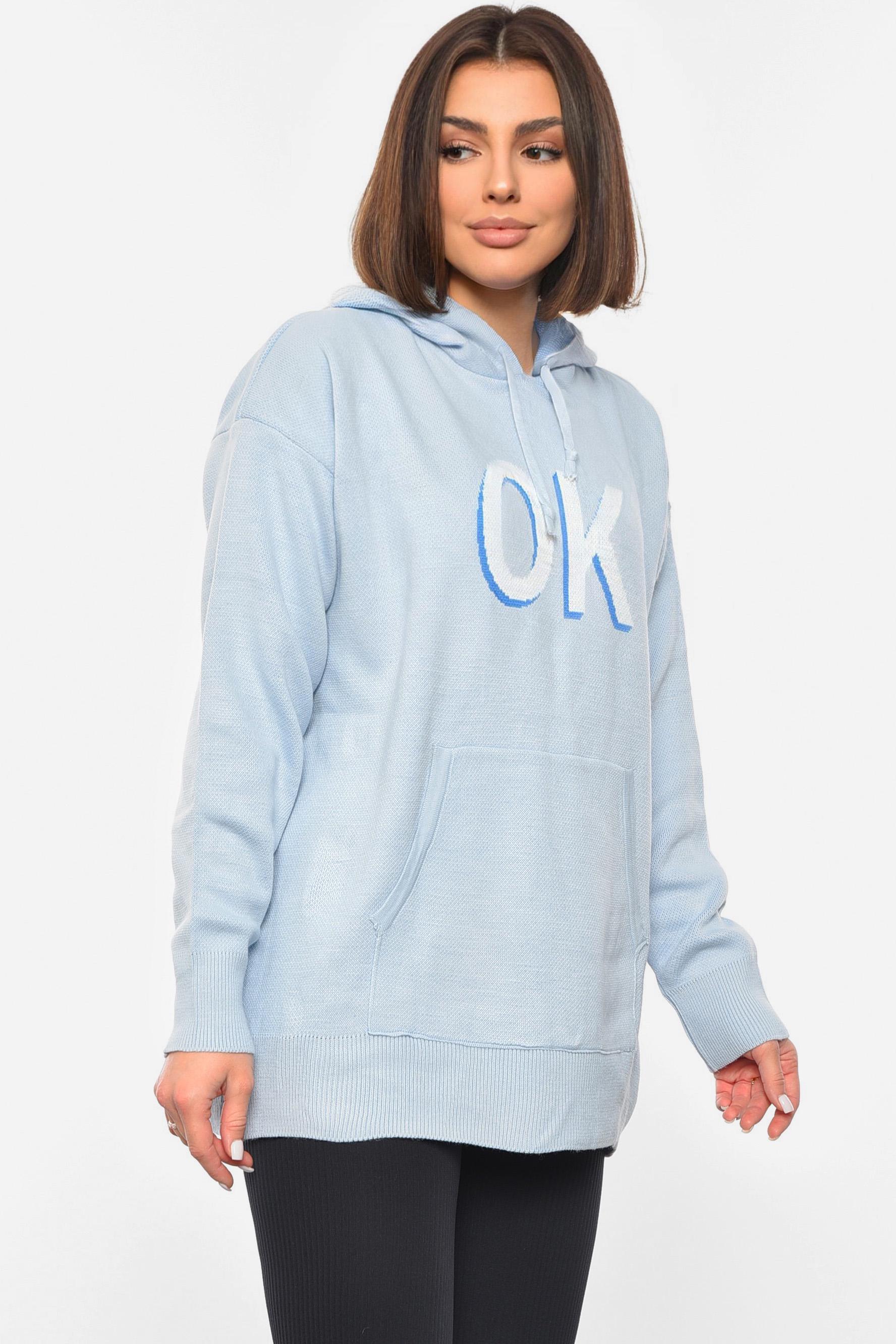 Худи женское L Голубой (193334) - фото 2