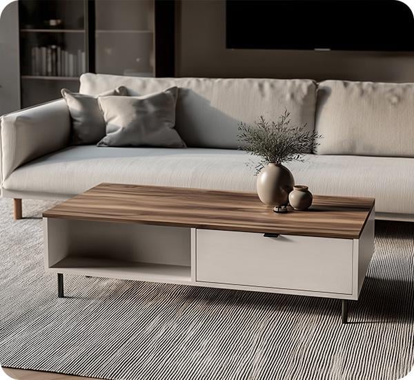 Журнальный столик JUST 2 ящика Кашемир (ART2153) Журнальный столик JUST 2 ящика Кашемир (ART2153)