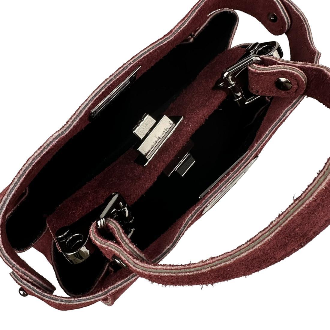 Женская сумка кросс-боди Royal Bag F-IT-4442BO замшевое Бордовый (8075) - фото 2