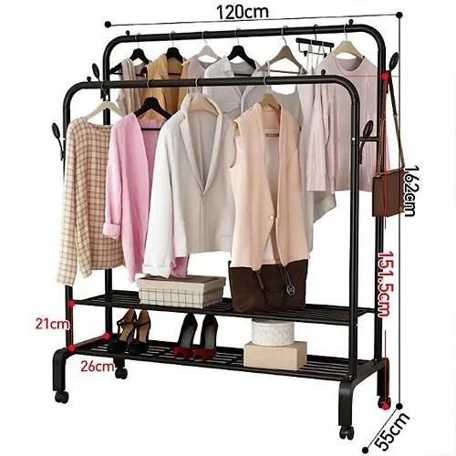 Вішалка для одягу та взуття Loft Rack металева з полицею 162х120х55 см (13750158) - фото 4