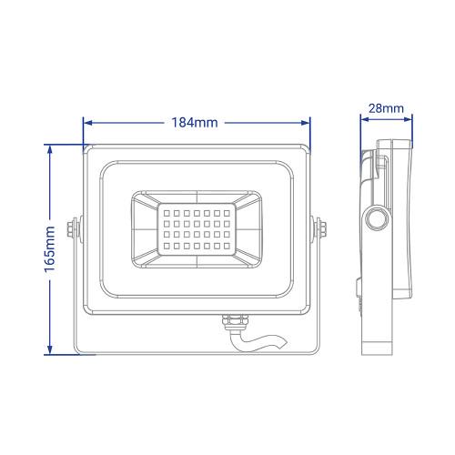 Прожектор Led Feron LL-853 30 W 6400 K Чорний - фото 4