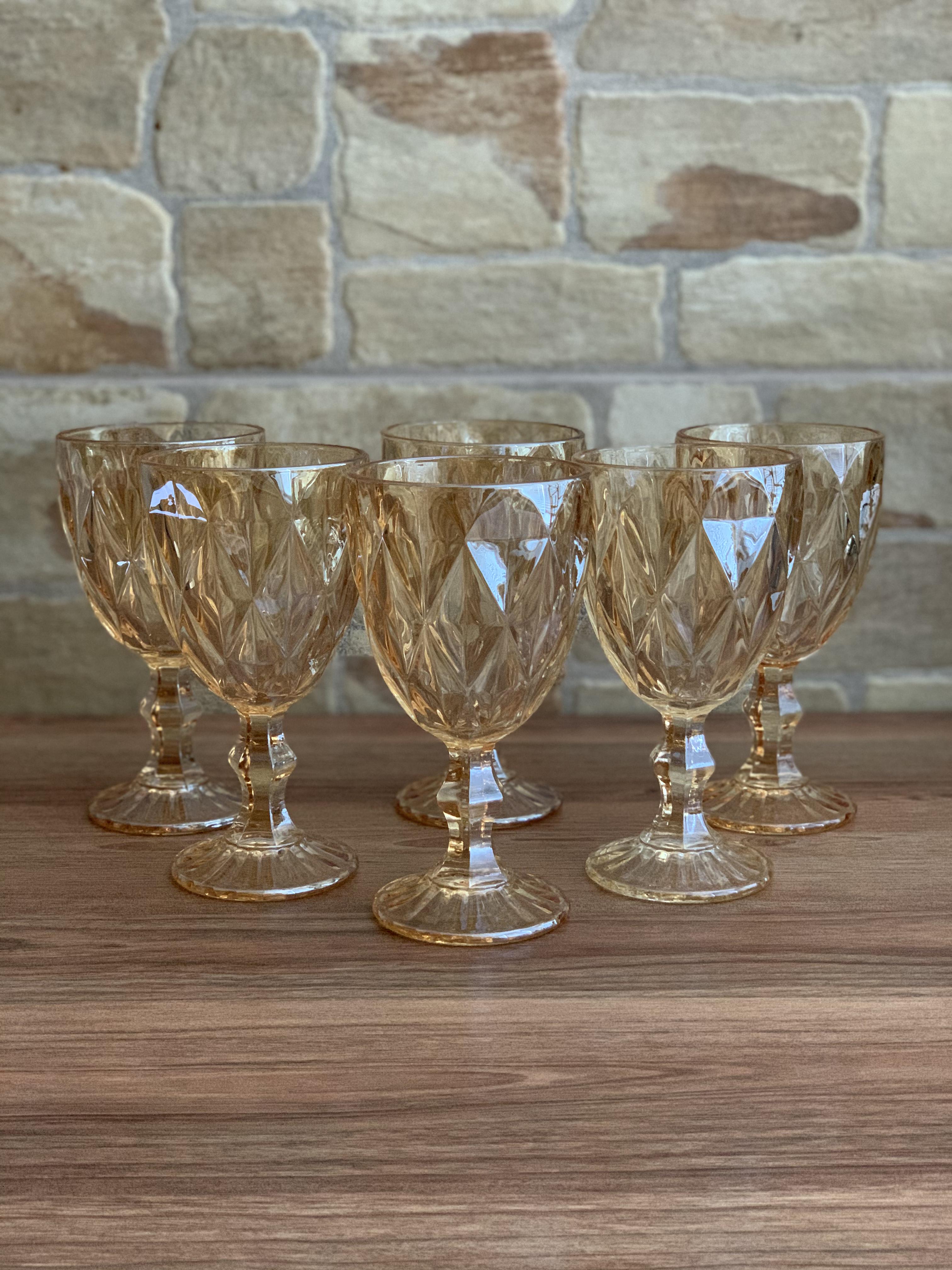 Набір бокалів для вина ST Shine 340 мл 6 шт Бурштин (9442111) - фото 2 Набір бокалів для вина ST Shine 340 мл 6 шт Бурштин (9442111) - фото 2