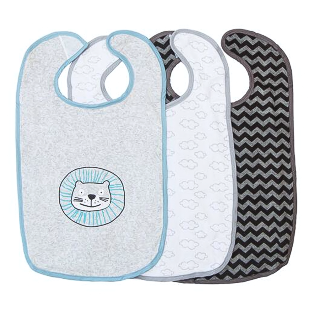 Слюнявчики для новорожденных на липучке для мальчиков 3 шт. Слюнявчики для новорожденных на липучке для мальчиков 3 шт.