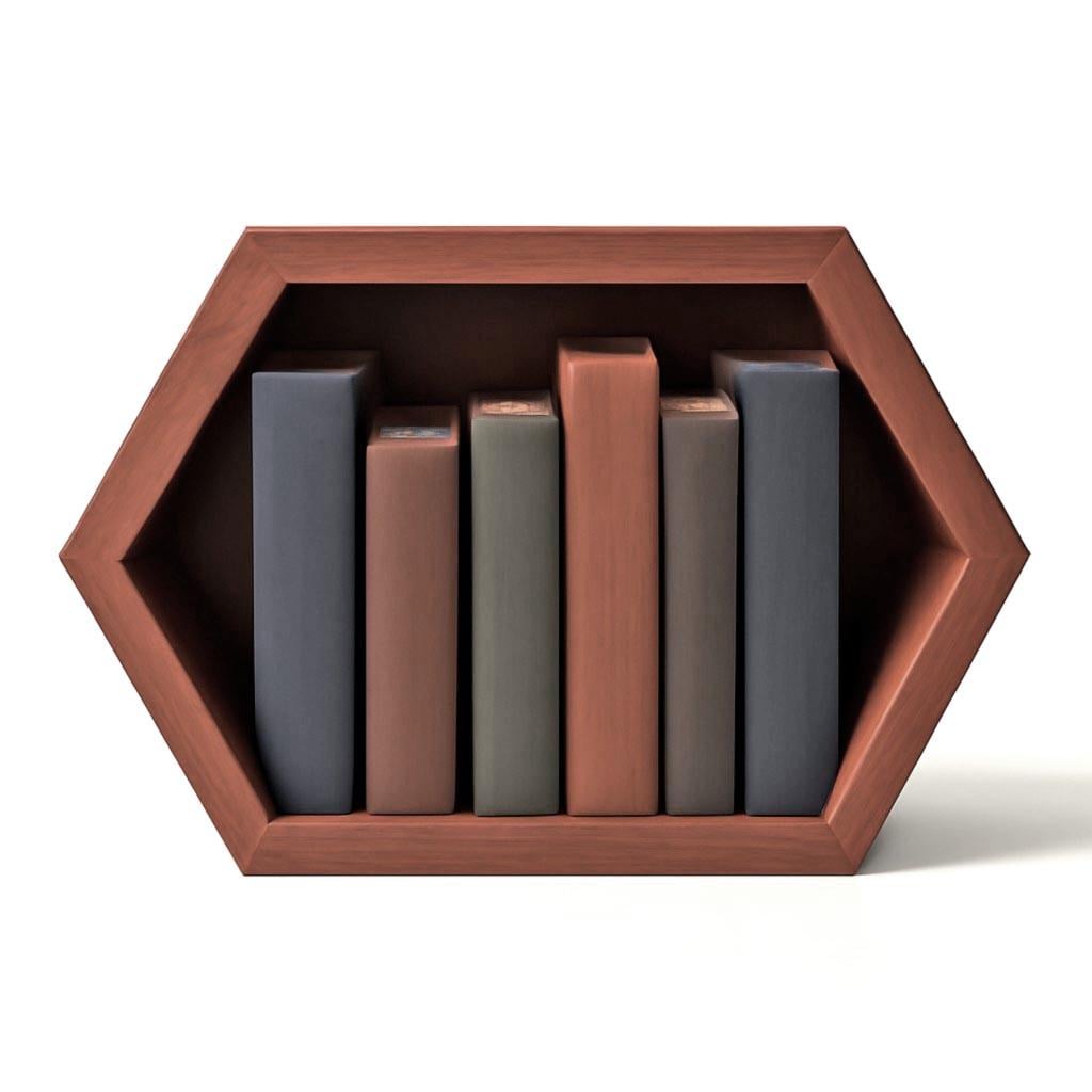 Полка книжная настольная из дерева Лозорейра Шафран (КПА-007106)