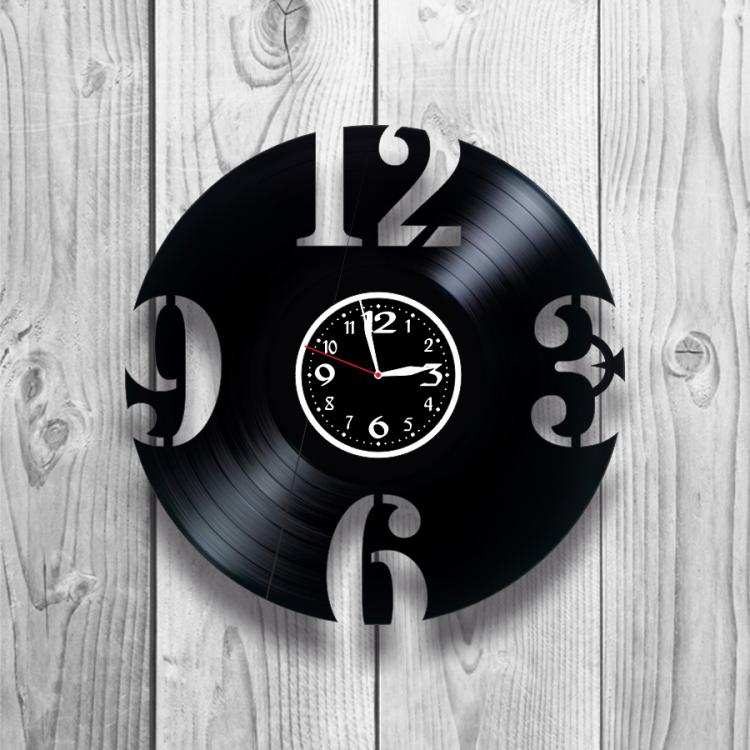Часы настенные Лофт-ретро 0273 из виниловой пластинки