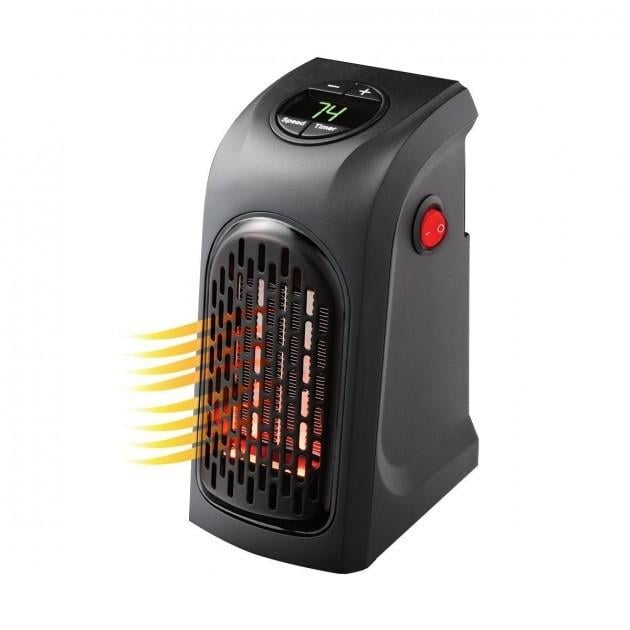 Портативний обігрівач дуйка Rovus Handy Heater настінний з термостатом та дисплеєм Чорний - фото 2