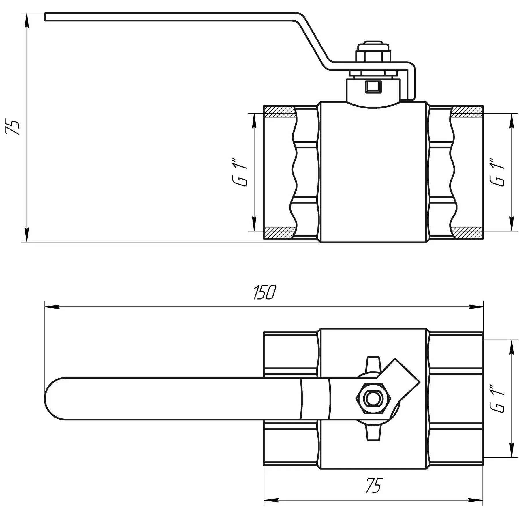 Кран кульовий прямий Q Professional QP151 1" ВР КР PN40 (GSR-000010165) - фото 4