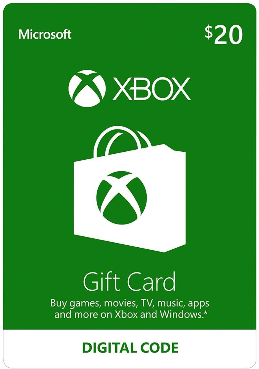 Электронный код Xbox Live/Gift Card на 20 usd US-регион