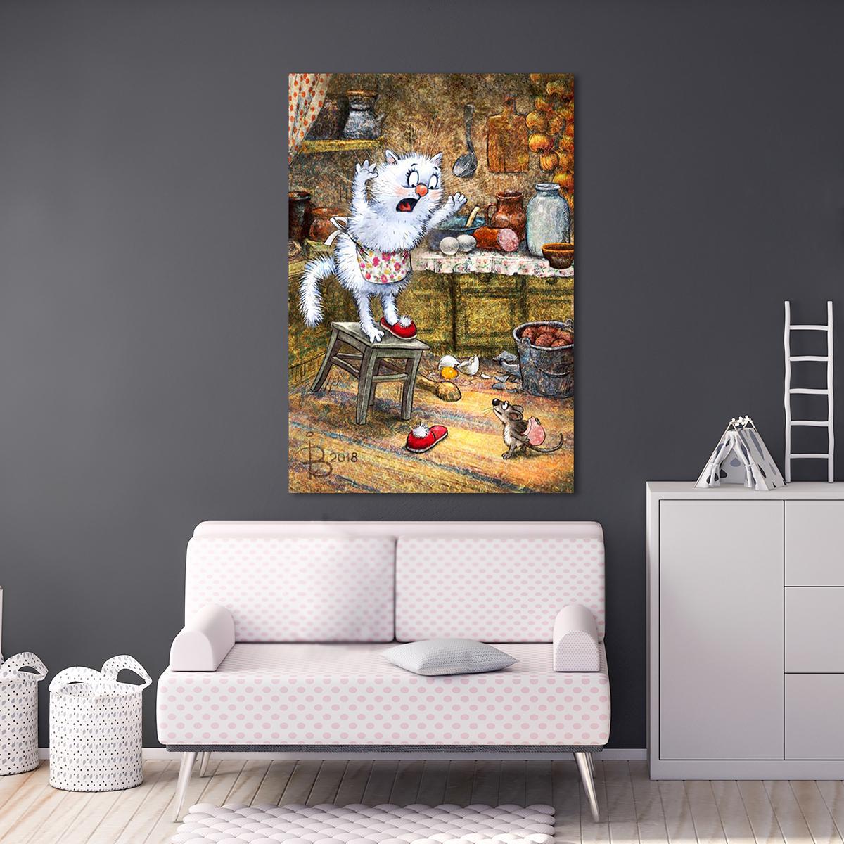 Модульна картина Про Мурочку і мишеня 1 модуль 60x90 см Модульна картина Про Мурочку і мишеня 1 модуль 60x90 см