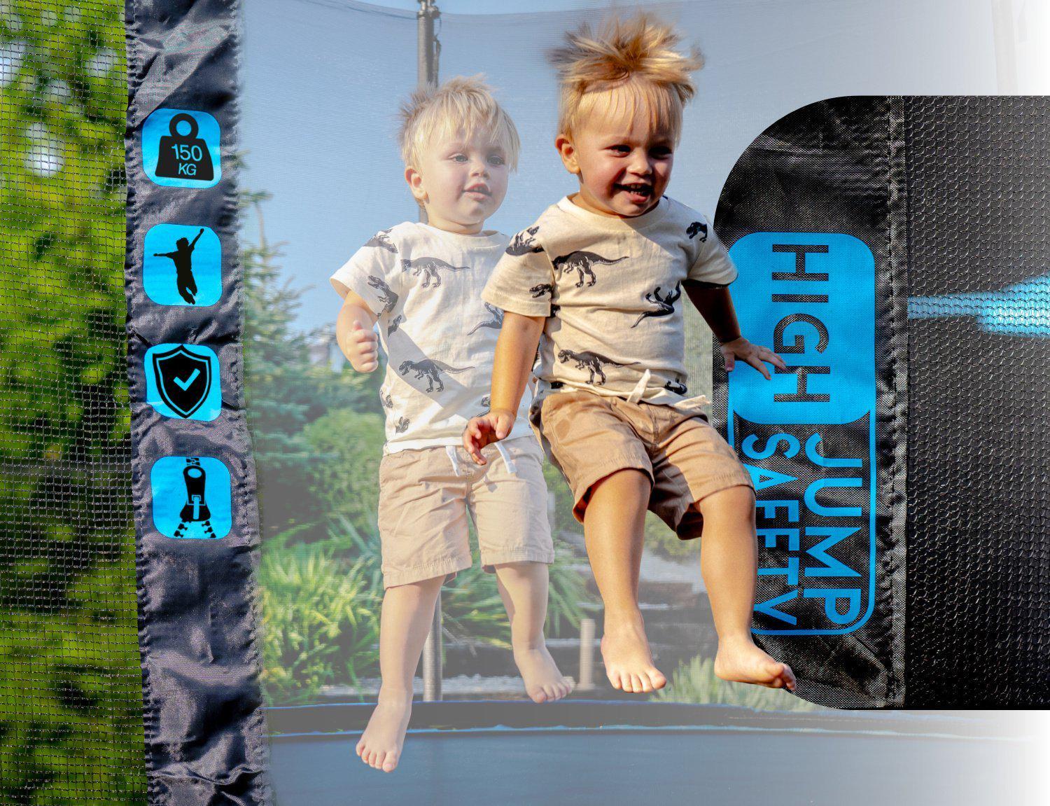 Батут Thunder INSIDE ULTRA с внутренней сеткой 6 футов 185 см Черно-голубой (407482) - фото 6 Батут Thunder INSIDE ULTRA с внутренней сеткой 6 футов 185 см Черно-голубой (407482) - фото 6