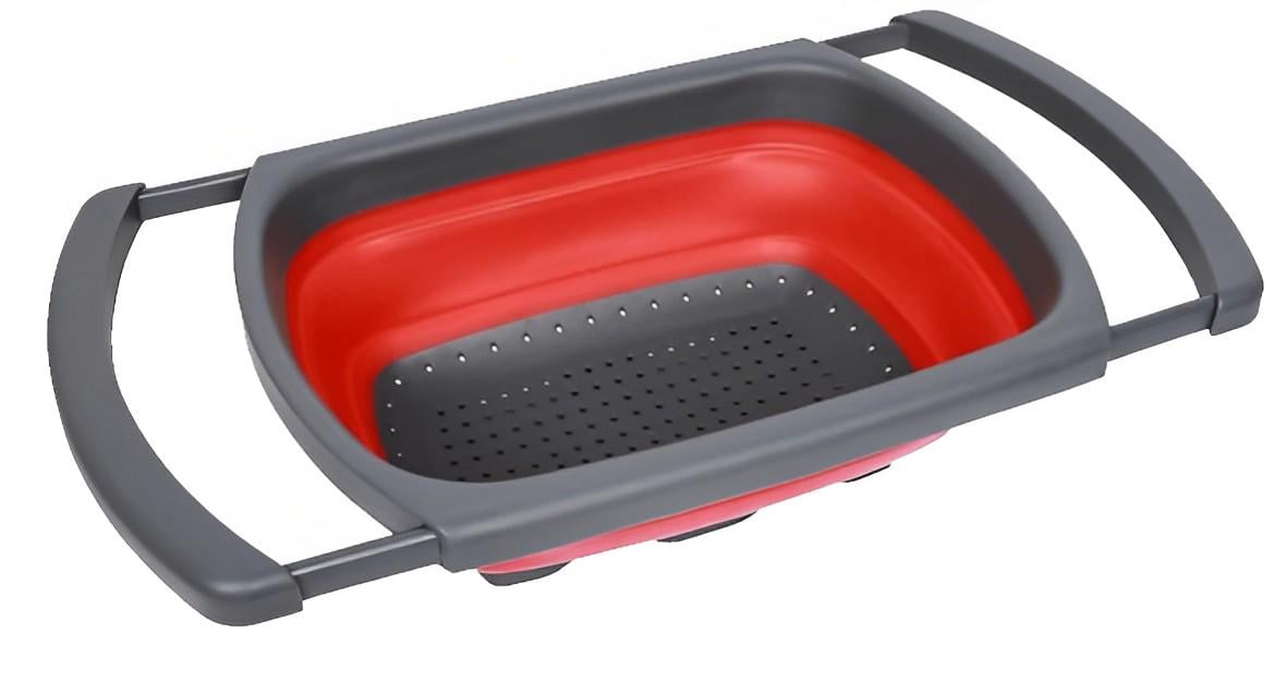 Дуршлаг складной Benson BN-091 силиконовый Красный (2764)