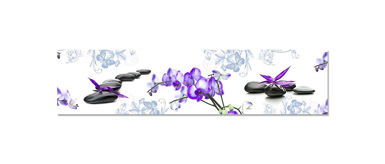 Наклейка виниловая на кухню Zatarga Неоновые Орхидеи 600х2500 мм (1262637358)