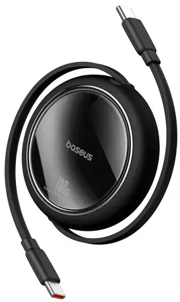 Кабель BASEUS Free 2 Draw Mini Retractable Charging Cable Type-C to Type-C P10364500111-00 100W 1 м Black
