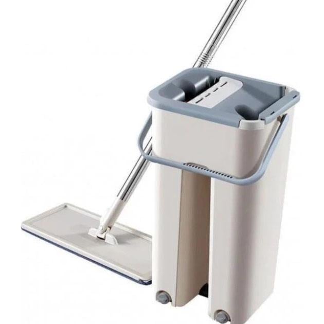 Швабра с ведром и автоматическим отжимом Hand Free Cleaning Mop 2в1 5 л Белый (ws15157)
