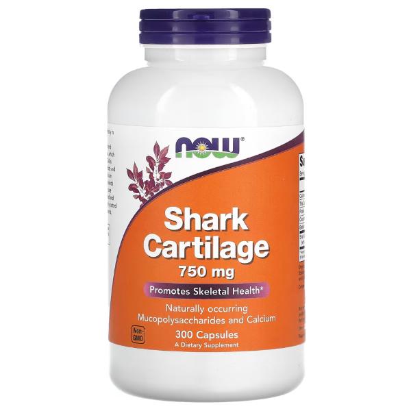 Хрящ акульий Now Foods Shark Cartilage 750 мг 300 капс. (000025249)