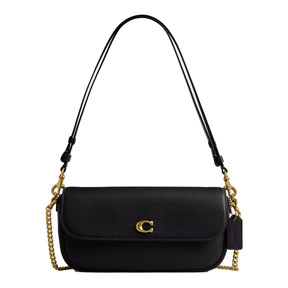Сумка жіноча Coach Brook Flap Chain Bag Brass/Black (CH10)