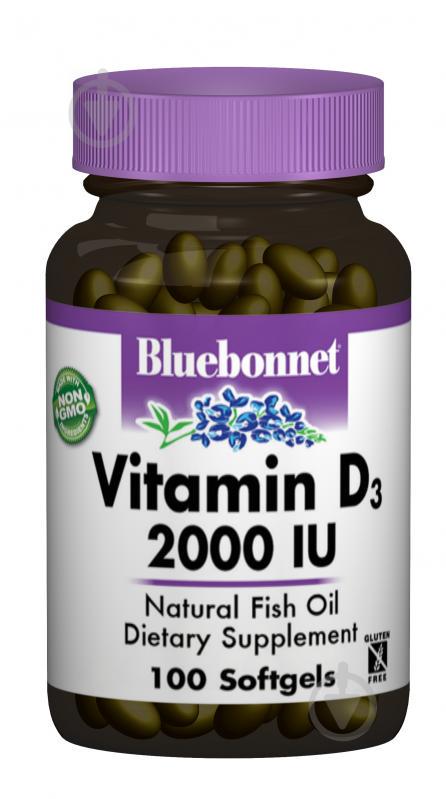 Витамин D3 2000IU Bluebonnet Nutrition 100 желатиновых капсул