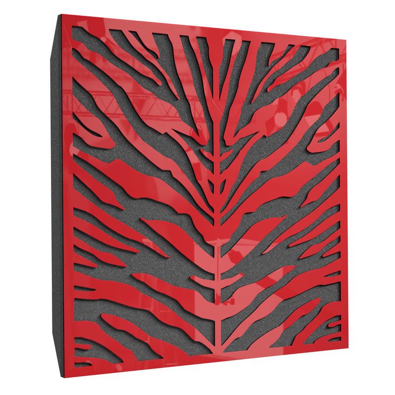 Акустическая панель Ecosound Zebra Plastic 50х50 см 53 мм Красный (1181)