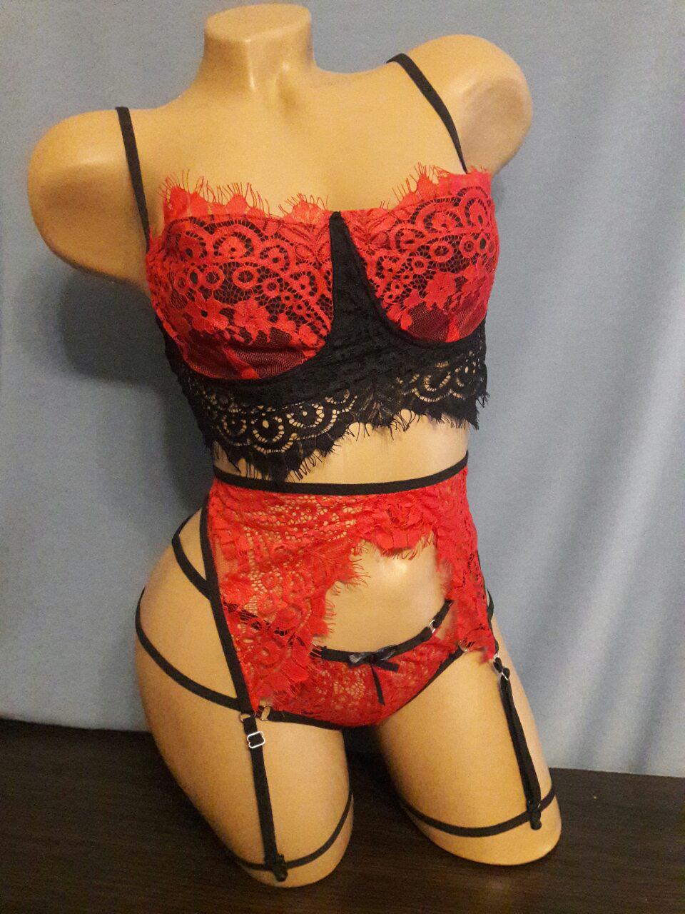 Комплект білизни Елегія M/L Червоний (Н-0891-К) - фото 6 Комплект білизни Елегія M/L Червоний (Н-0891-К) - фото 6