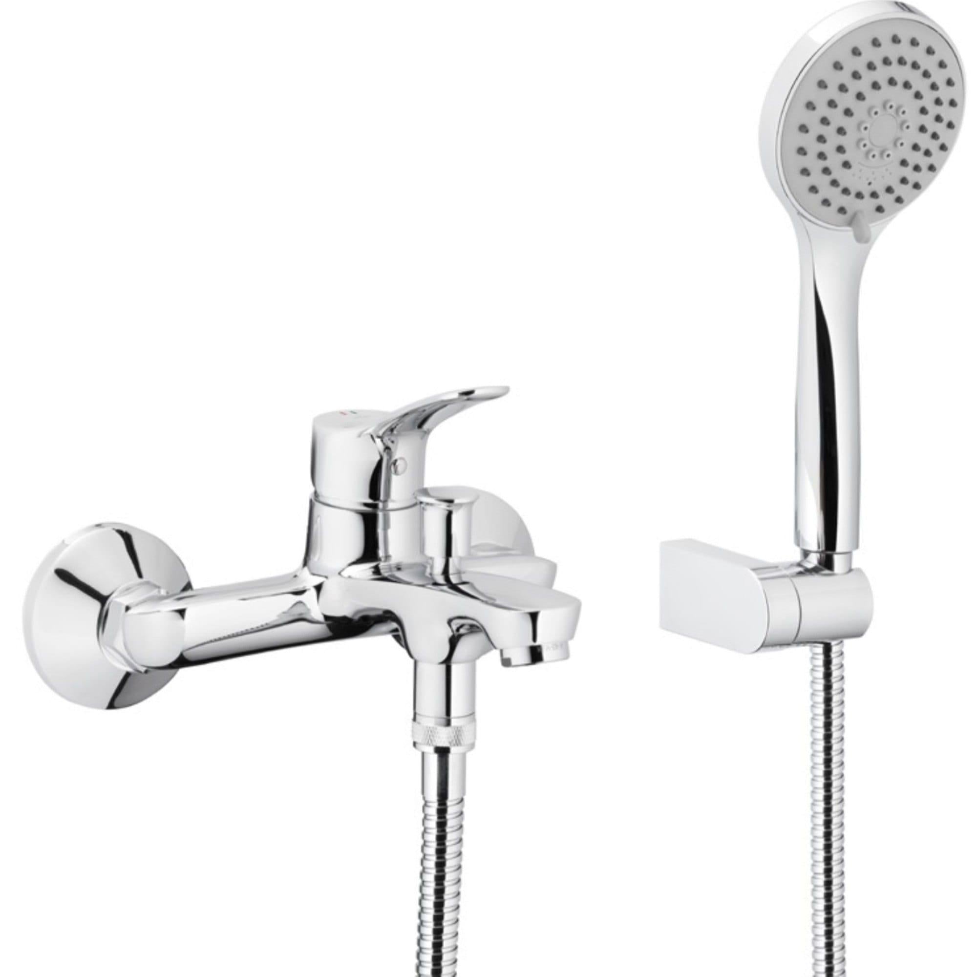 Смеситель для ванны KFA Armatura Morris настенный и ручная лейка Хром (5244-510-00)