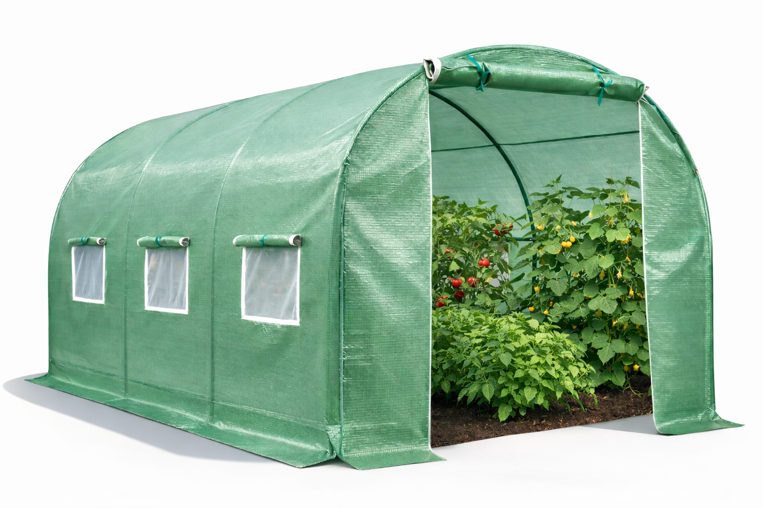 Теплица каркасная под пленку Mar-Pol M85000 3х2х2м6м2 для рассады и цветов Зеленый