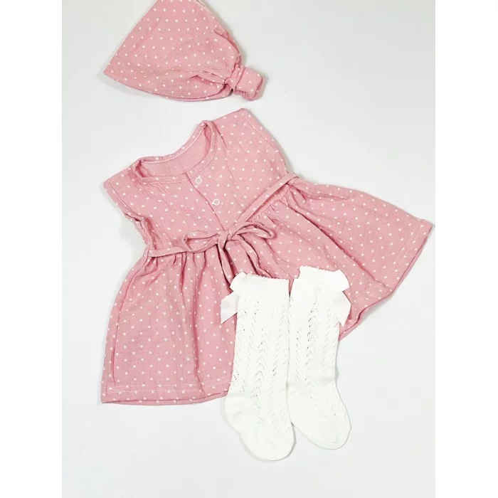 Платье для девочки муслиновое 98 см Розовый (1338004)