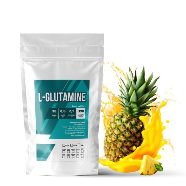 Аминокислота L-Glutamine Ананас для мышечной ткани на 20 порций 100 г (21-125-glu-an100)