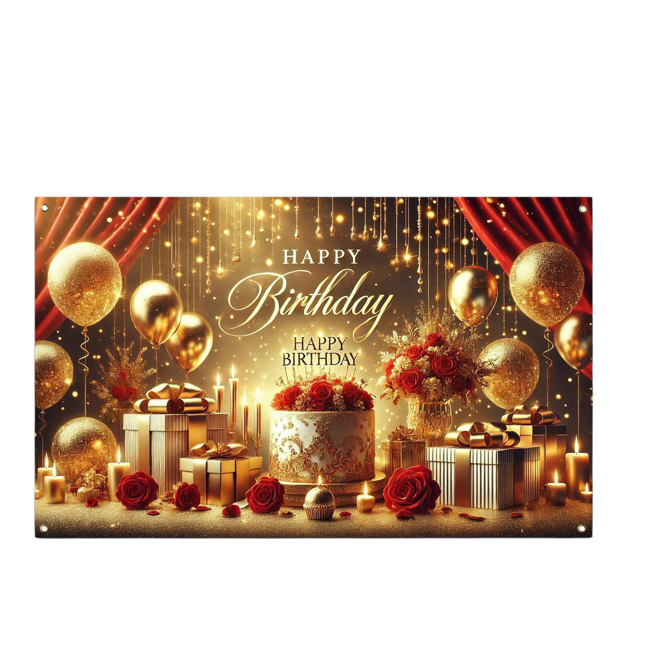 Плакат-фотозона для праздника Happy Birthday 110х180 см (2602470925)